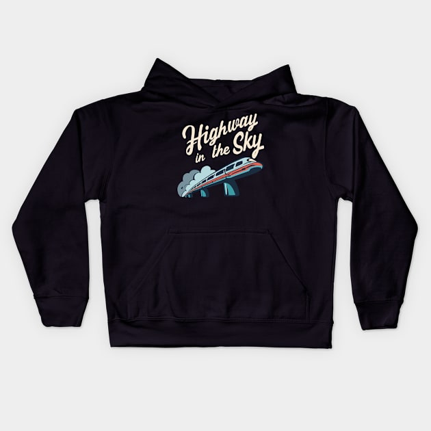 Monorail Kids Hoodie by InspiredByTheMagic